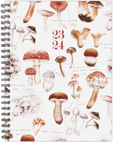 Mushroom Study Academic 2023-24 6.5" x 8.5" Softcover Weekly Planner by Willow Creek Press, 9781549238086