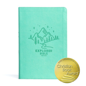CSB Explorer Bible for Kids, Light Teal Mountains LeatherTouch (Placing God's Word in the Middle of God's World) by CSB Bibles by Holman, 9781430082637