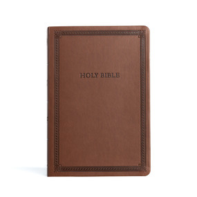 CSB Large Print Thinline Bible, Value Edition, Brown LeatherTouch by CSB Bibles by Holman, 9781430082712