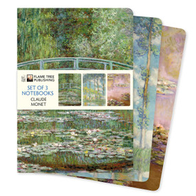 Claude Monet Set of 3 Standard Notebooks by Flame Tree Studio, 9781804176825