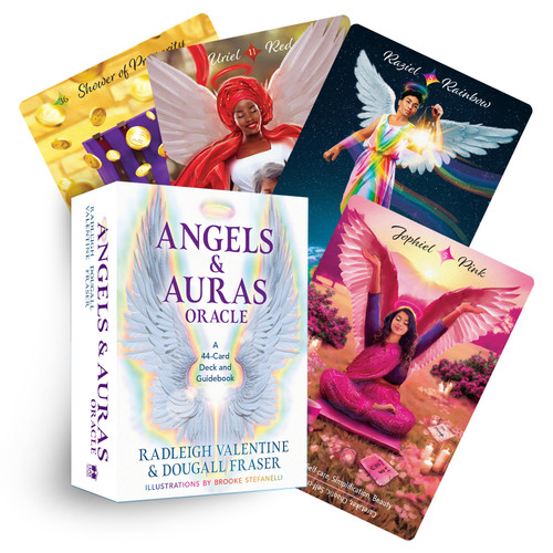 Angels & Auras Oracle (A 44-Card Deck and Guidebook) by Radleigh Valentine, Dougall Fraser, 9781401968182