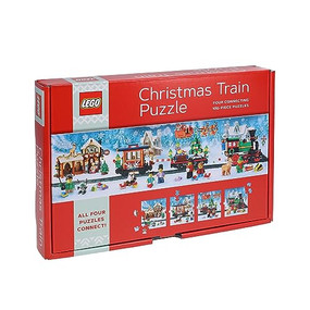 LEGO Christmas Train Puzzle (Four Connecting 100-Piece Puzzles) by LEGO, 9781797221335