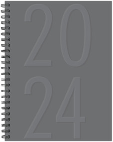 Charcoal 2024 6.5" x 8.5" Softcover Weekly Planner by Willow Creek Press, 9781549239793