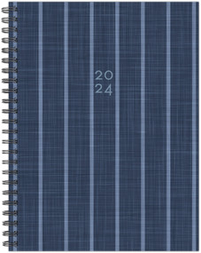 Denim Stripe 2024 6.5" x 8.5" Softcover Weekly Planner by Willow Creek Press, 9781549239816