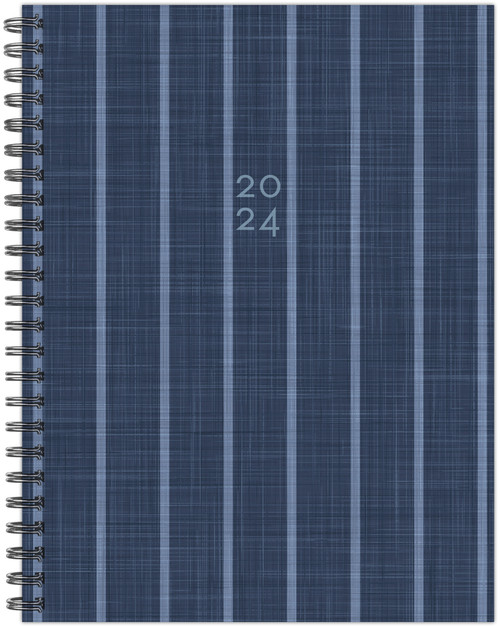 Denim Stripe 2024 6.5" x 8.5" Softcover Weekly Planner by Willow Creek Press, 9781549239816