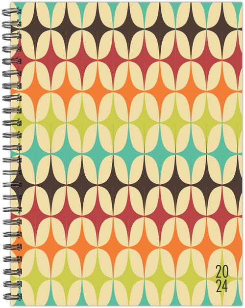 Rad Retro 2024 6.5" x 8.5" Softcover Weekly Planner by Willow Creek Press, 9781549239380