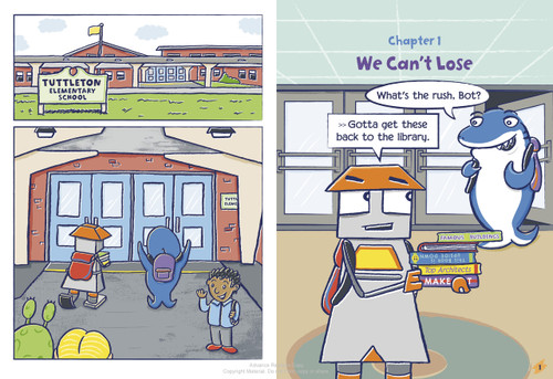 Shark and Bot #3: Zombie Doughnut Attack! ((A Graphic Novel)) - 9780593643952 by Brian Yanish