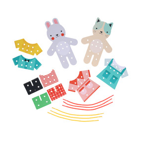 Petit Friends Dress-up Lacing Set by Petit Collage, 0810073342736