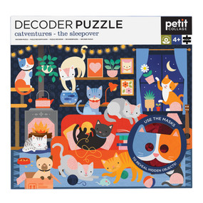 Decoder Puzzle: Catventures - The Sleepover (Bilingual Edition) by Petit Collage, 0810073343016
