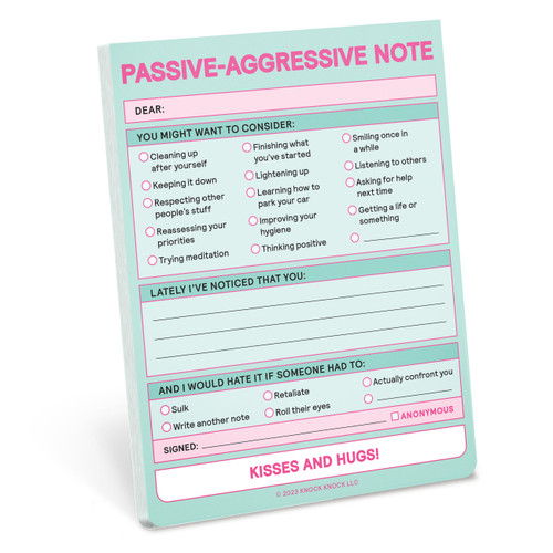 Passive Aggressive Nifty Note (Second Edition) by Knock Knock, 9781683493983