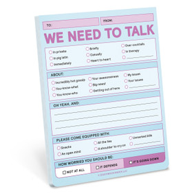 We Need To Talk Nifty Note - Memo Checklist Pad - 9781683494003 by Knock Knock, 9781683494003