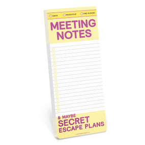 Meeting Notes Make-A-List Pad by Knock Knock, 9781683493969