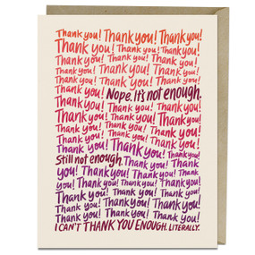 Can't Thank You Enough Card by Em & Friends, 9781642464429