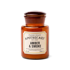 APOTHECARY 8 OZ AMBER GLASS - AMBER & SMOKE, APG808