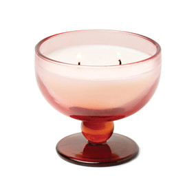 AURA 6 OZ ROSE & RED TINTED GLASS GOBLET - SAFFRON ROSE, TG0602