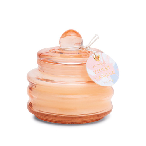 BEAM 3 OZ BLUSH GLASS WITH LID - VIOLET VANILLA, MG0301