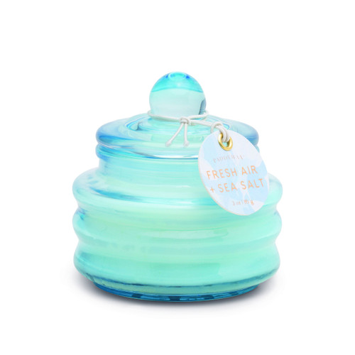 BEAM 3 OZ SKY BLUE GLASS WITH LID - FRESH AIR + SEA SALT, MG0304