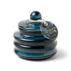 BEAM 3 OZ NAVY GLASS WITH LID - SALTWATER + SUEDE, MG0311