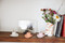 COWBOY HAT INCENSE HOLDER - WHITE, INCLUDES 100 COUNT of SHORT INCENSE STICKS, IN0014