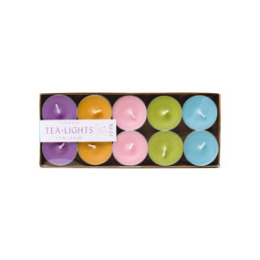 COLORED TEA LIGHTS, 10 COUNT - SPRING, CTL001