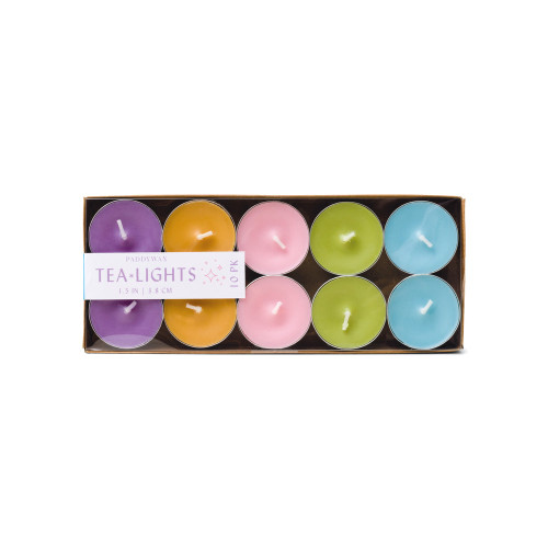 COLORED TEA LIGHTS, 10 COUNT - SPRING, CTL001