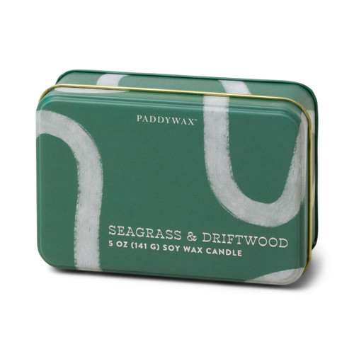 EVERYDAY TINS 5 OZ DARK GREEN PRINTED TIN - SEAGRASS & DRIFTWOOD, ED0503