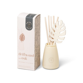 FLOURISH 4 FL OZ. IVORY TAPERED DIFFUSER GLASS + GOLD FIREFLY LOGO IN BOX PACKAGING - DRIFTWOOD and OAK, WFLFD03