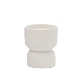 FORM 6 OZ WHITE MATTE HOURGLASS TEXTURED CERAMIC - TOBACCO FLOWER, FR0603