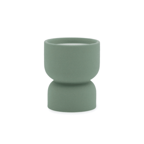 FORM 6 OZ DARK GREEN MATTE HOURGLASS TEXTURED CERAMIC - SPANISH MOSS, FR0606