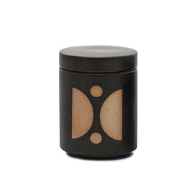 FORM 12 OZ BLACK GLAZED CERAMIC WITH LID - PALO SANTO SUEDE, FR1202