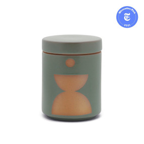 FORM 12 OZ DARK GREEN MATTE HOURGLASS TEXTURED CERAMIC - SPANISH MOSS, FR1206