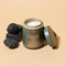 FORM 12 OZ DARK GREEN MATTE HOURGLASS TEXTURED CERAMIC - SPANISH MOSS, FR1206