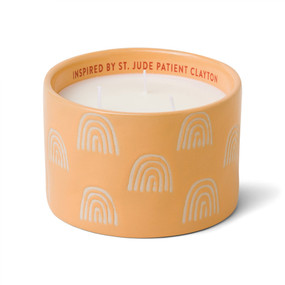 GIVEBACK 11 OZ ST. JUDE ORANGE CERAMIC VESSEL - POSSIBILITIES, RAINBOWS by Clayton, GB0001