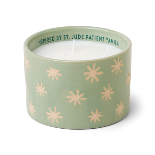 GIVEBACK 11 OZ ST. JUDE LIGHT BLUE CERAMIC VESSEL - INSPIRE, STARS by Yamila, GB0002