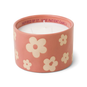GIVEBACK 11 OZ ST. JUDE PINK CERAMIC VESSEL - HOPE, FLOWERS by Camilla, GB0004