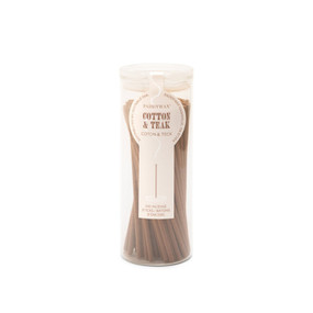 HAZE 100 COUNT INCENSE STICKS IN WHITE MILKY GLASS JAR - COTTON & TEAK, IN0001