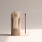 HAZE 100 COUNT INCENSE STICKS IN WHITE MILKY GLASS JAR - COTTON & TEAK, IN0001