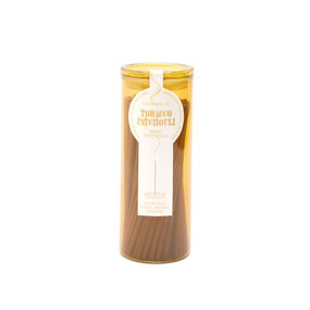 HAZE 100 COUNT INCENSE STICKS IN OCHRE MILKY GLASS JAR - TOBACCO PATCHOULI, IN0005