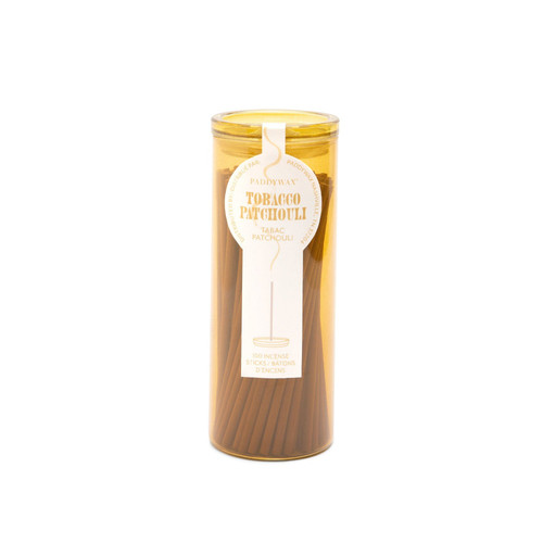 HAZE 100 COUNT INCENSE STICKS IN OCHRE MILKY GLASS JAR - TOBACCO PATCHOULI, IN0005