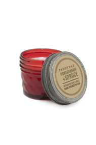 RELISH JAR 3 OZ RED GLASS - POMEGRANATE & SPRUCE, RJ204