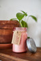 RELISH JAR 9.5 OZ PINK GLASS - SALTED GRAPEFRUIT, RJ810