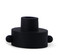 DUAL-FUNCTION TAPER + TEA LIGHT HOLDER, BLACK, THA001