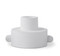 DUAL-FUNCTION TAPER + TEA LIGHT HOLDER, WHITE, THA003