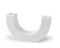 U-SHAPED CERAMIC TAPER HOLDER, WHITE SPECKLED, THA006