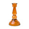 TALL GLASS TAPER HOLDER, AMBER, THA010