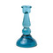 TALL GLASS TAPER HOLDER, BLUE, THA012