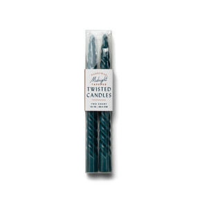 TWISTED TAPER 10" MIDNIGHT BLUE BOXED CANDLES, 2 PER PACK, TTC1010