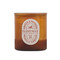 VISTA 12 OZ AMBER GLASS WITH DUSTY PINK LABEL AND GLASS LID - TOBACCO & PATCHOULI, VS1001