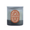 VISTA 12 OZ DENIM BLUE GLASS WITH AMBER LABEL AND GLASS LID - ROSEMARY & SEA SALT, VS1002