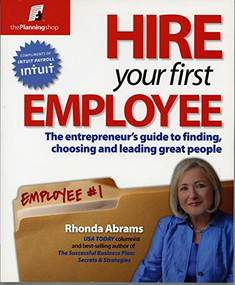 Hire Your First Employee by Rhonda Abrams, 9781933895130